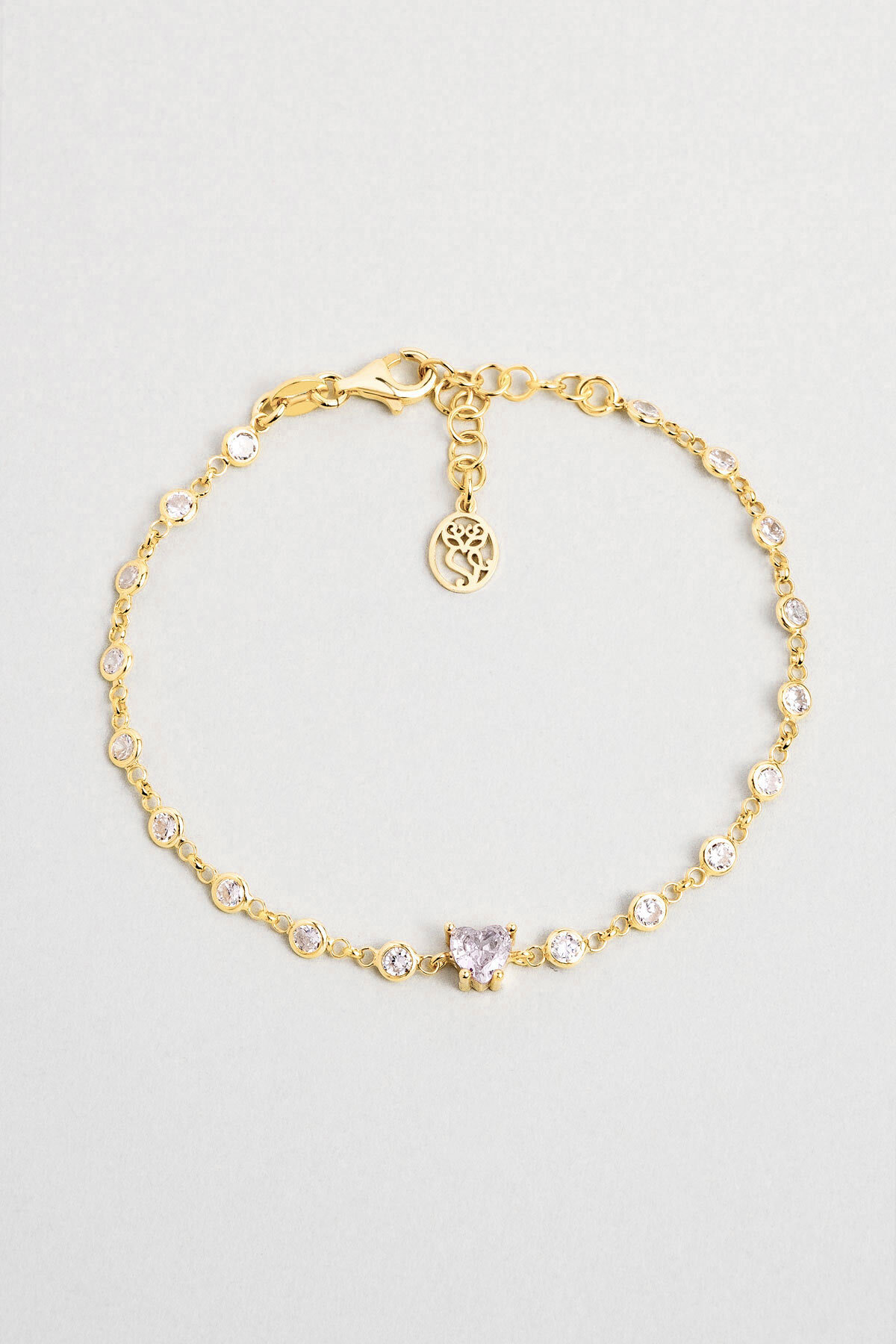 So CHIC... Aşk Yolu 18 Ayar Sarı Altın Kaplama 19 Cm Gümüş Bileklik