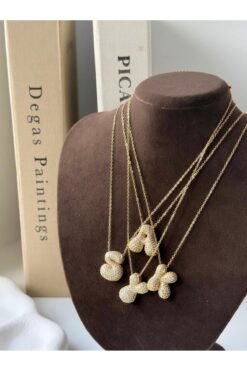 BaşakGezen Bubble Taşlı Harf Kolye