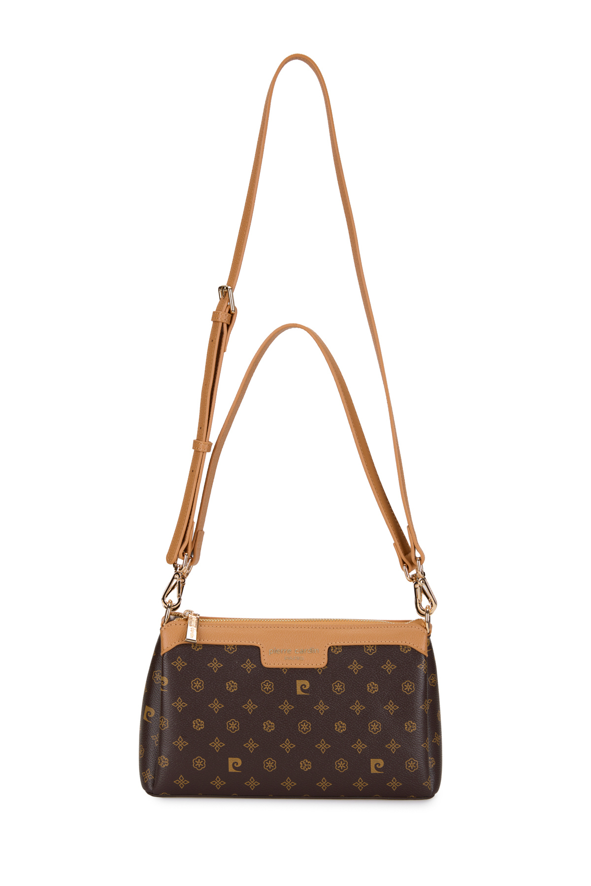 Pierre Cardin Premium Line Kahve Monogram Kadın Çapraz Omuz Çantası 05PO25Y10336 - Görsel 3