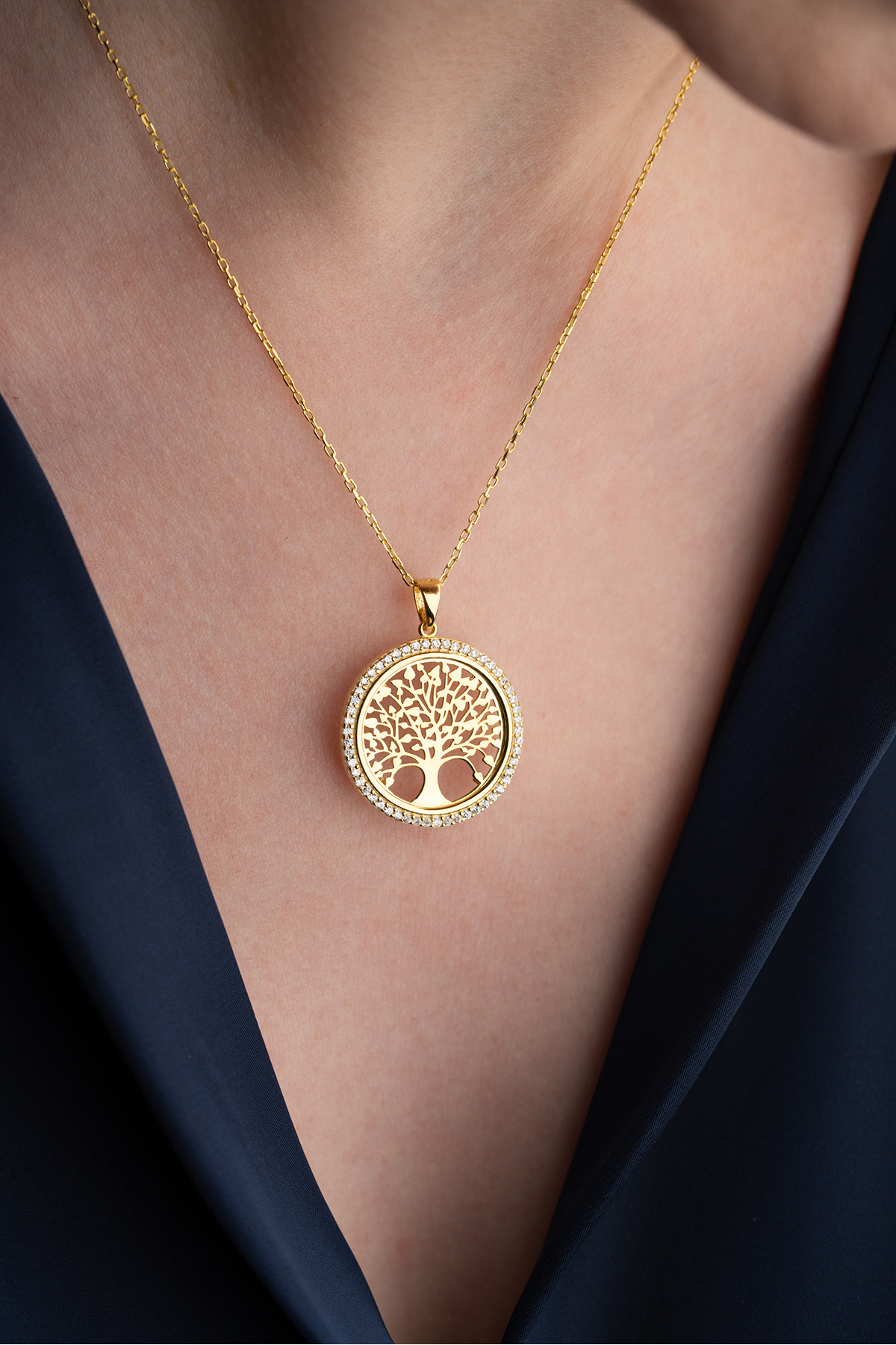 Silvano Jewelry 925 Ayar Gümüş Hayat Ağacı Kolye - Görsel 3