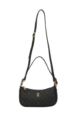 Pierre Cardin Siyah Monogram Kadın Omuz Çantası 05PO22K1705