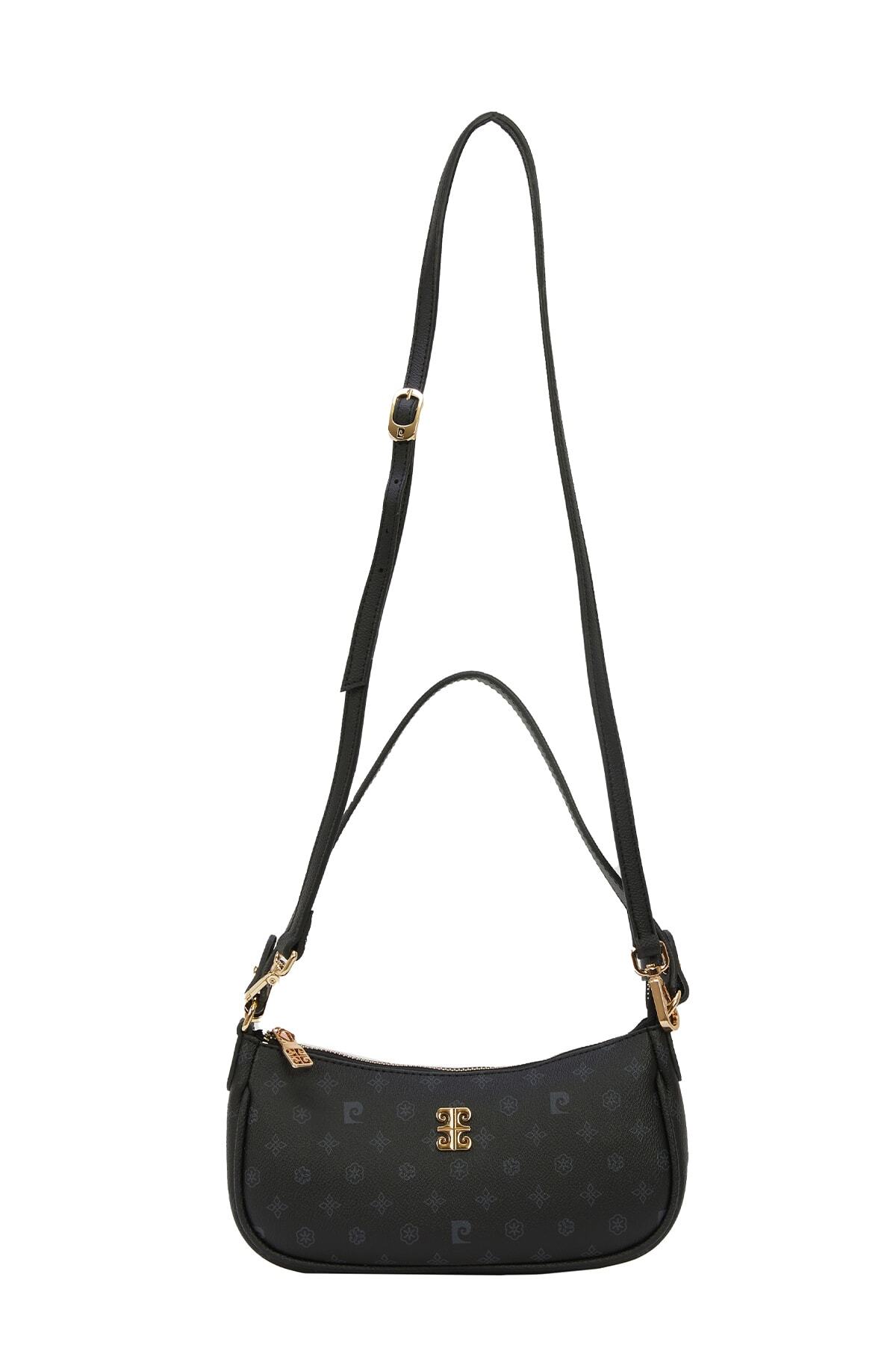 Pierre Cardin Siyah Monogram Kadın Omuz Çantası 05PO22K1705