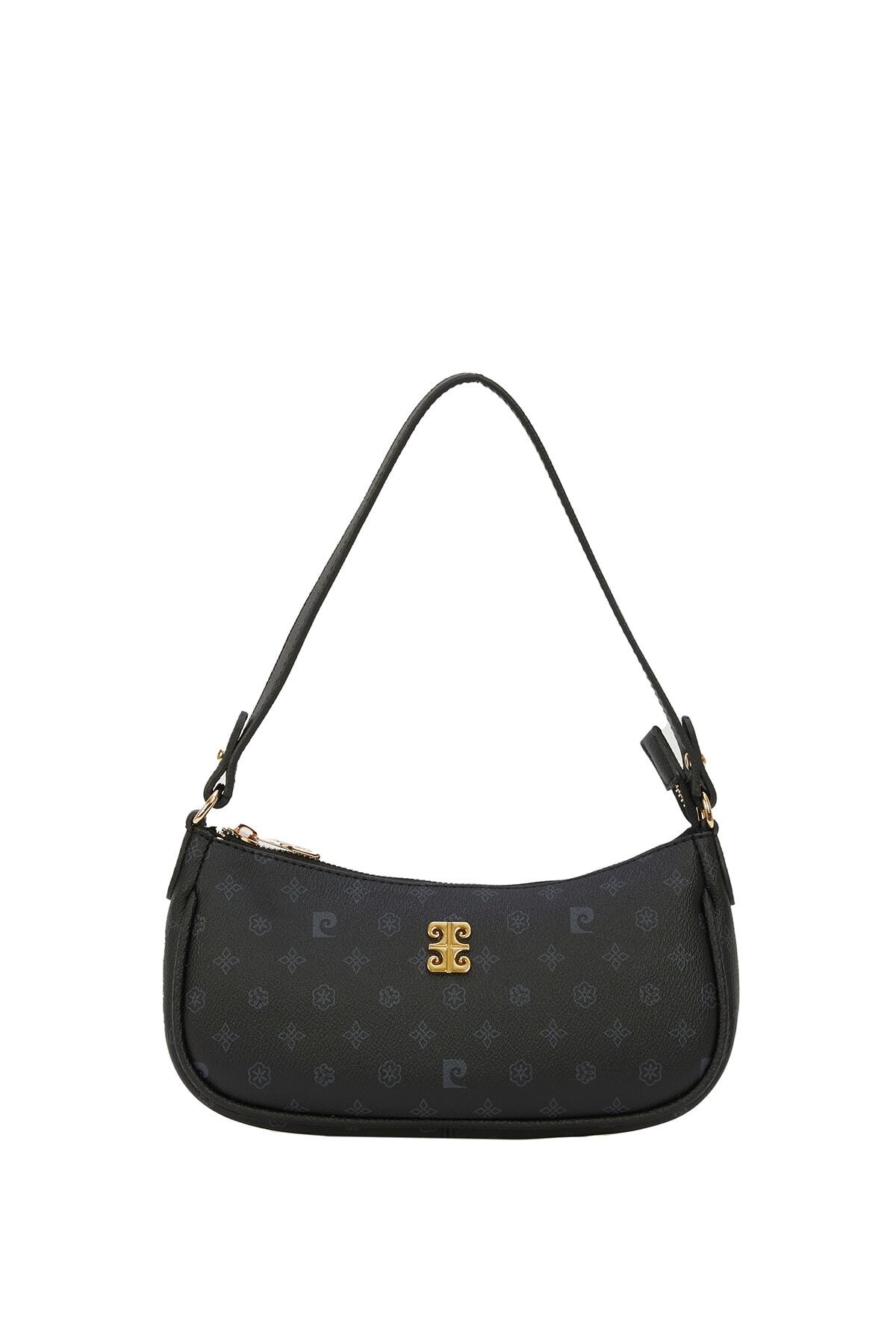 Pierre Cardin Siyah Monogram Kadın Omuz Çantası 05PO22K1705 - Görsel 3