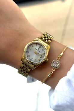 Daniel Klein Jubile Çelik Kordon %100 Orijinal Altın Rengi Kordon Kasa Kadın Kol Saati Bileklik Hediyeli