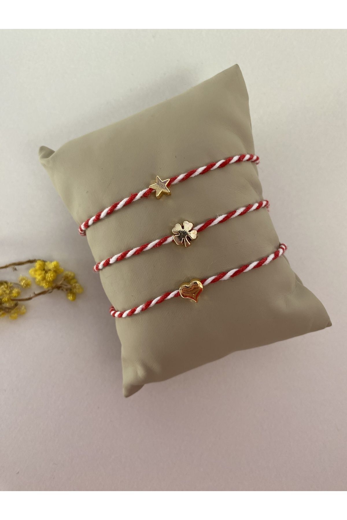 NAZLI 3'lü Kalp,Yıldız,Yonca Marteniçka Bileklik
