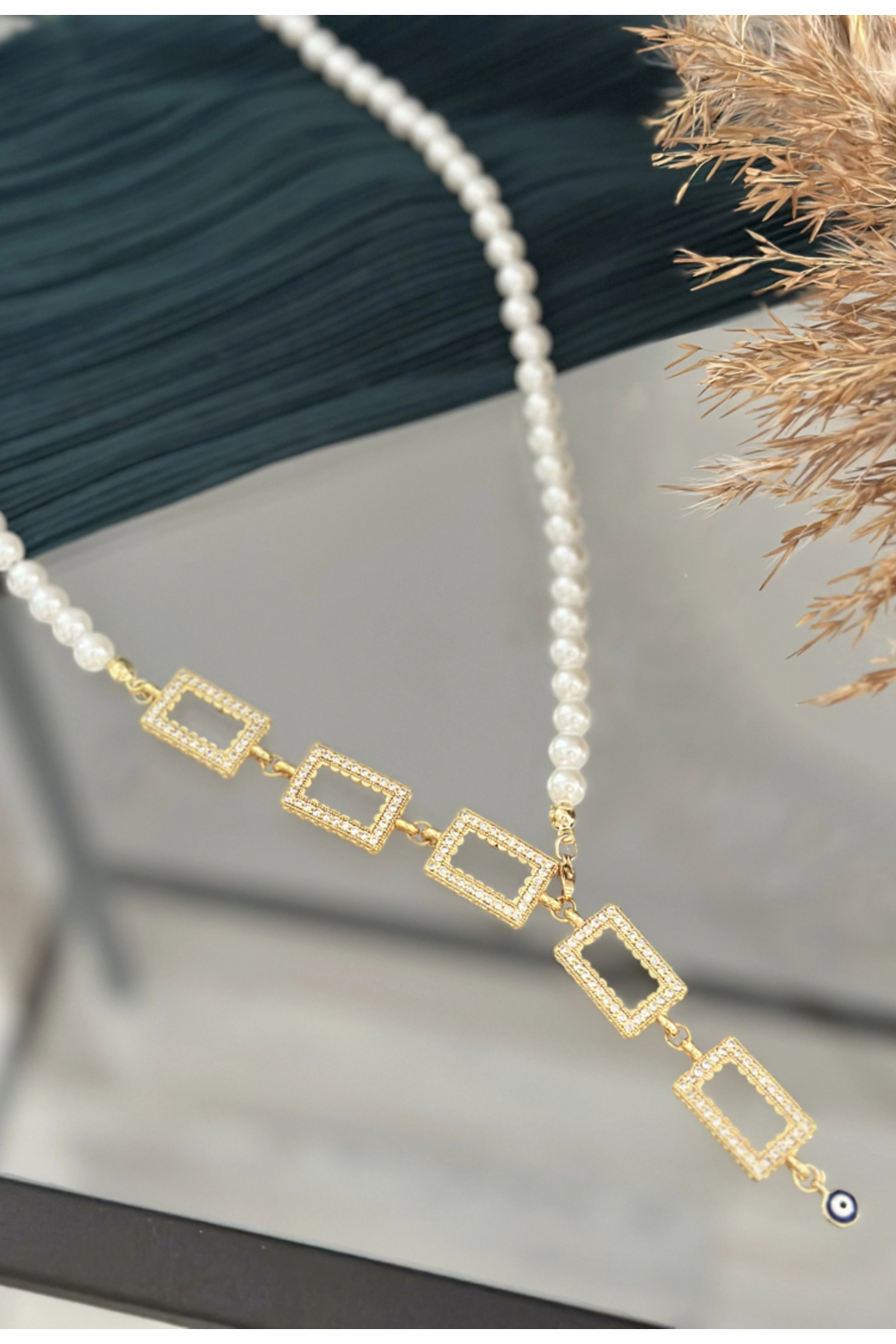 takinintonlari İncili 5’li Gram Altınlık Y Kolye