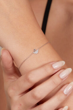 Elika Silver Kadın Kuğu Model 925 Ayar Gümüş Bileklik