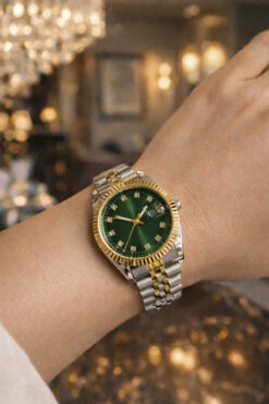 LOOQ Çelik Kordon Takvimli Kadın Kol Saati