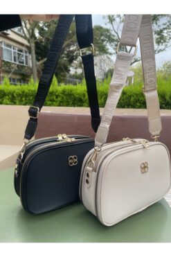 macsoo Kadın 2'li Siyah Açıkvizon Buzy Saten Deri 3 Bölmeli Ayarlanabilir Askılı El Ve Omuz Çantası