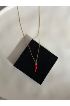 MİOSAPRİVE KARARMAZ ÇELİK KIRMIZI BİBER KOLYE