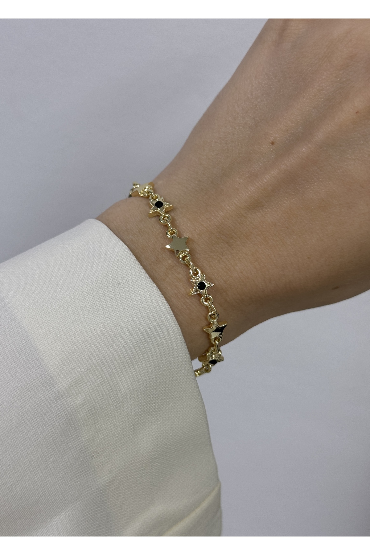 KİLİGİSTANBUL SIRALI YILDIZLAR BİLEKLİK 14+5 CM - Görsel 2