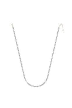 Merano Design 5mm Beyaz Rhodium Su Yolu Kolye