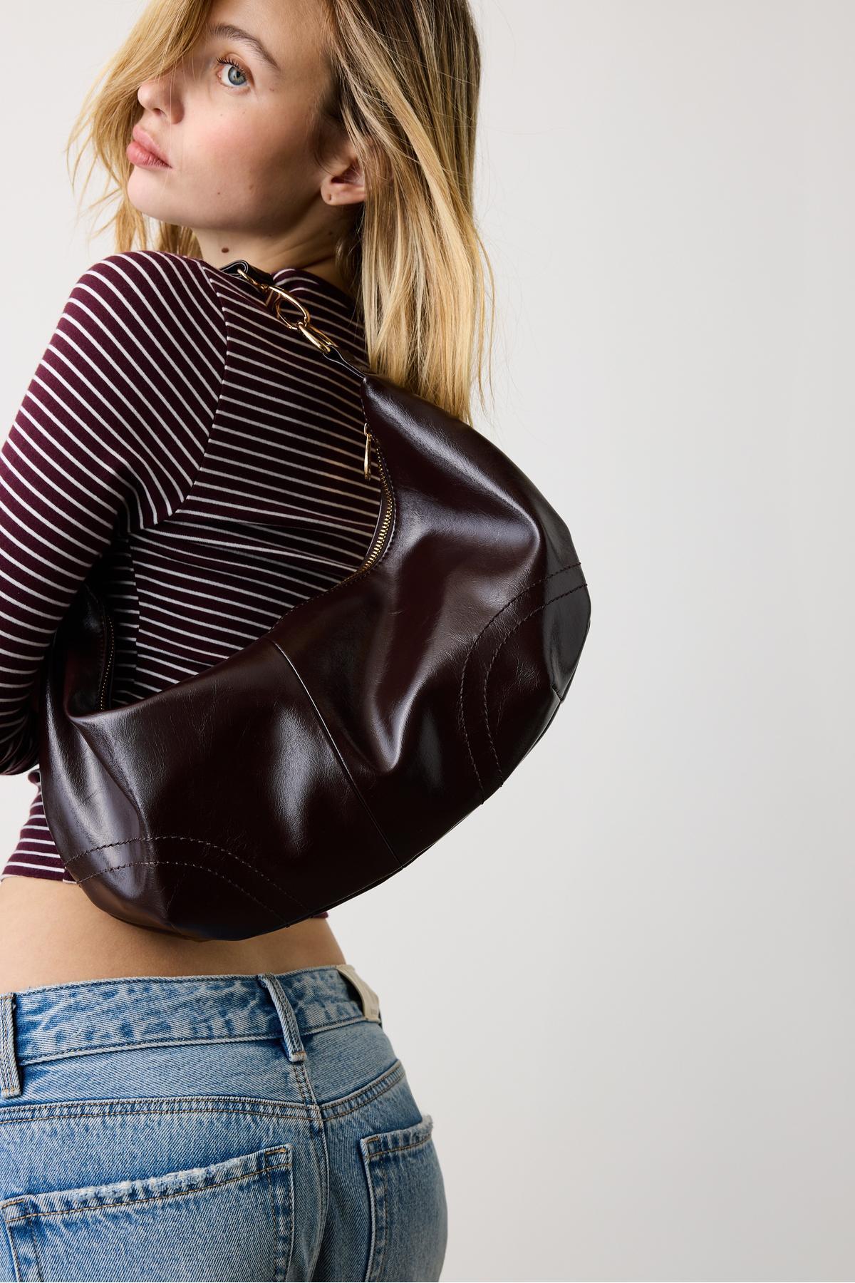 Stradivarius Dikiş detaylı uzun çanta - Görsel 2