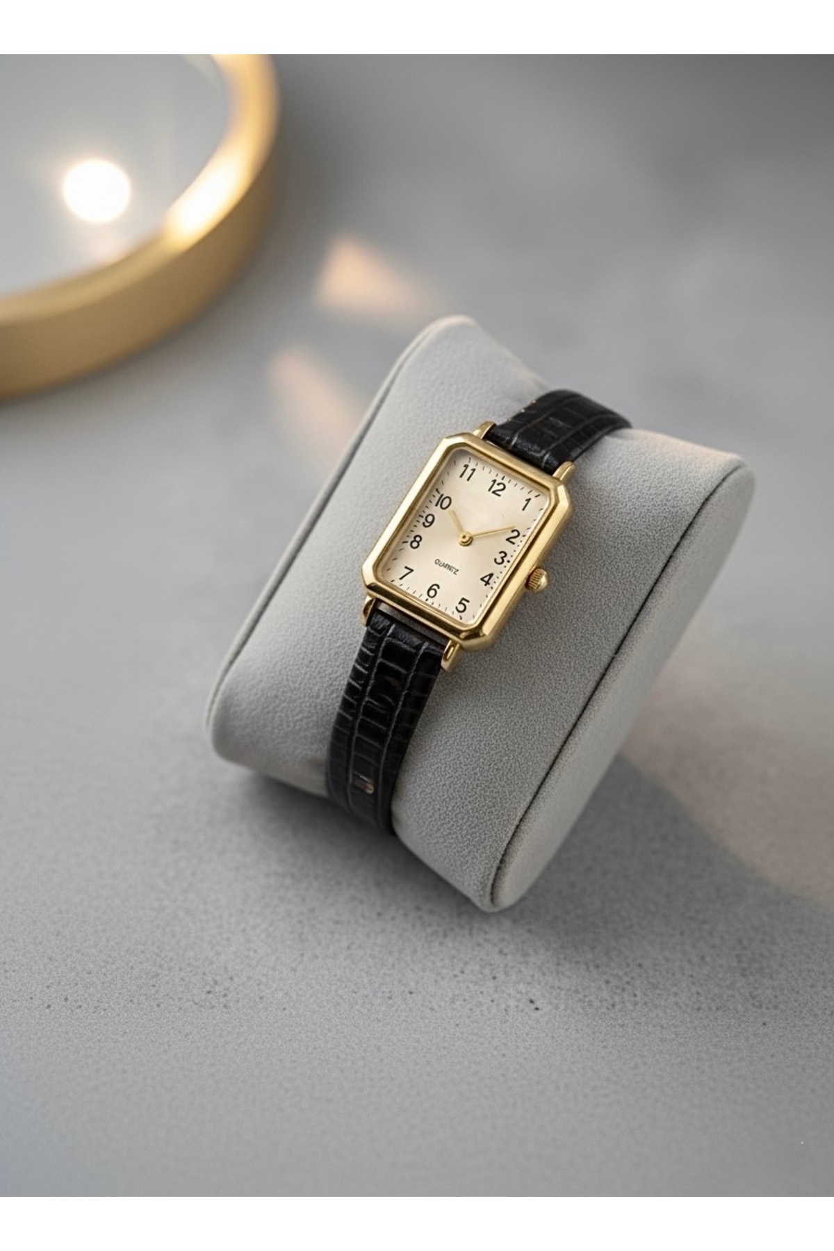 wesscollection Kadın Kol Saati Kolye Bileklik Ve Küpe Seti SİYAH-GOLD - Görsel 2