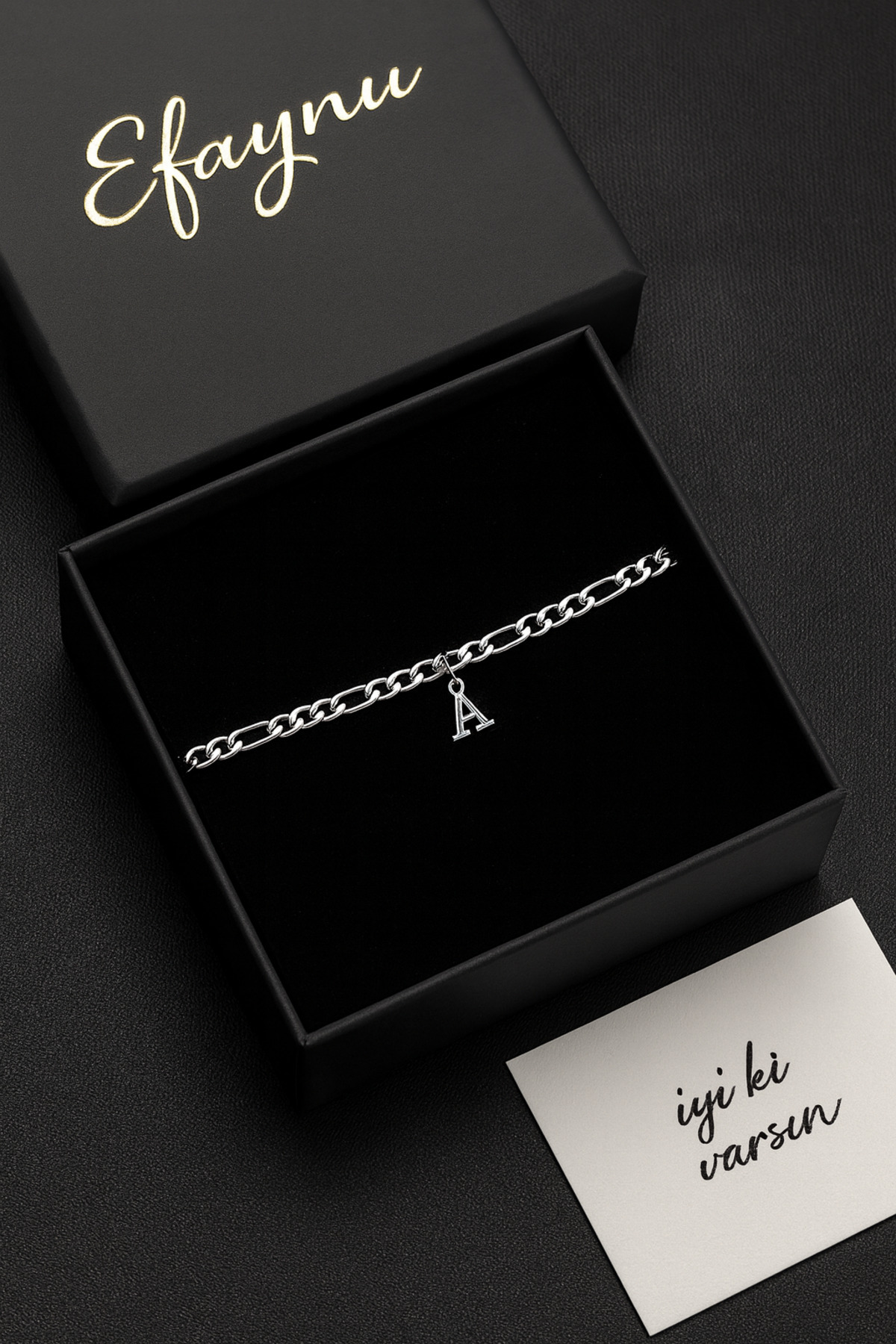 EFAYNU Kişiye Özel Harfli Bileklilk | 1 Adet Harfli Bileklik | Sevgili, Eş, Dost, Hediye Bileklik