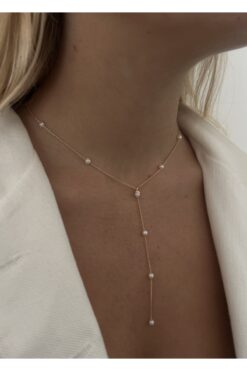 KİLİGİSTANBUL Arya Incili Dekolte, Y Kolye