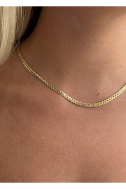 KİLİGİSTANBUL 45 CM ÇELİK ÖRME EZME ZİNCİR KOLYE