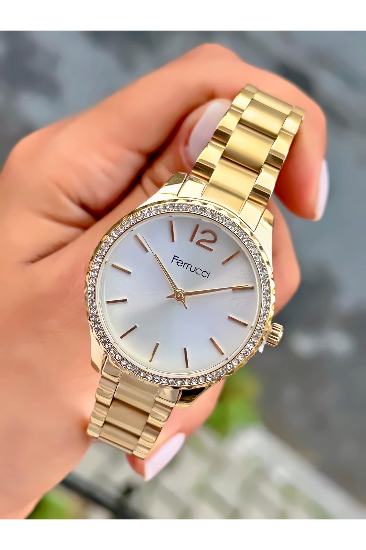 Ferrucci Kadın Kol Saati Orjinal Saat Çelik Kordon Su Geçirmez 2 yıl Garantili Bileklik Hediyeli - Görsel 2