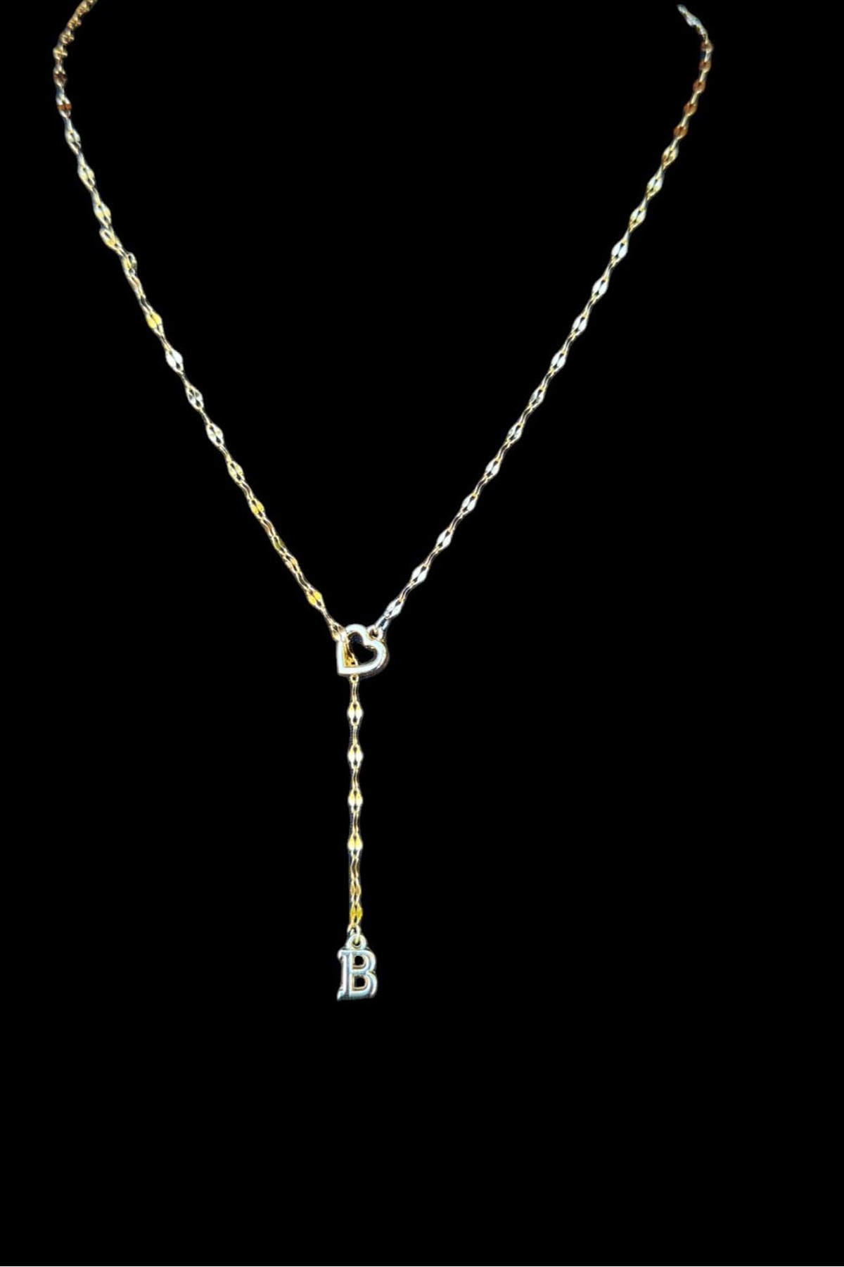 Atolyezone B Harfi 316l Paslanmaz Çelik Kolye Kalpli Dekolte Yeni Sezon Kişiye Özel Kolye Hediye Kutulu - Görsel 3