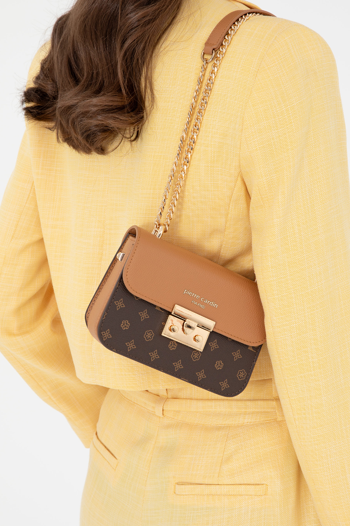 Pierre Cardin Kahve Monogram Kadın Omuz Çantası 05PC24K24105 - Görsel 2