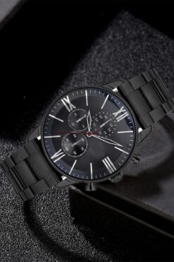 Korikom Zamansız Şıklık: Siyah Metal Analog Erkek Kol Saati Stc11991