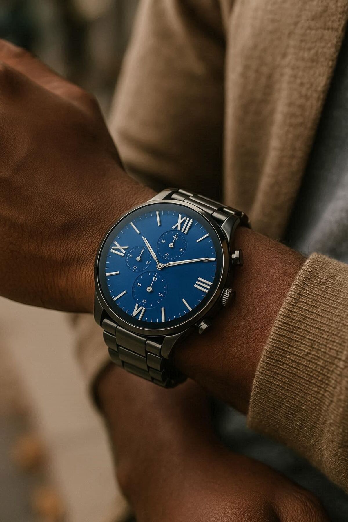 Korikom Zamansız Şıklık: Siyah Metal Analog Erkek Kol Saati Stc11991 - Görsel 2