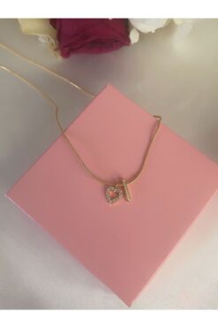 Asia by Leuvoié Asia By Leuvoie İ Harfli Taşlı Kalp Kolye