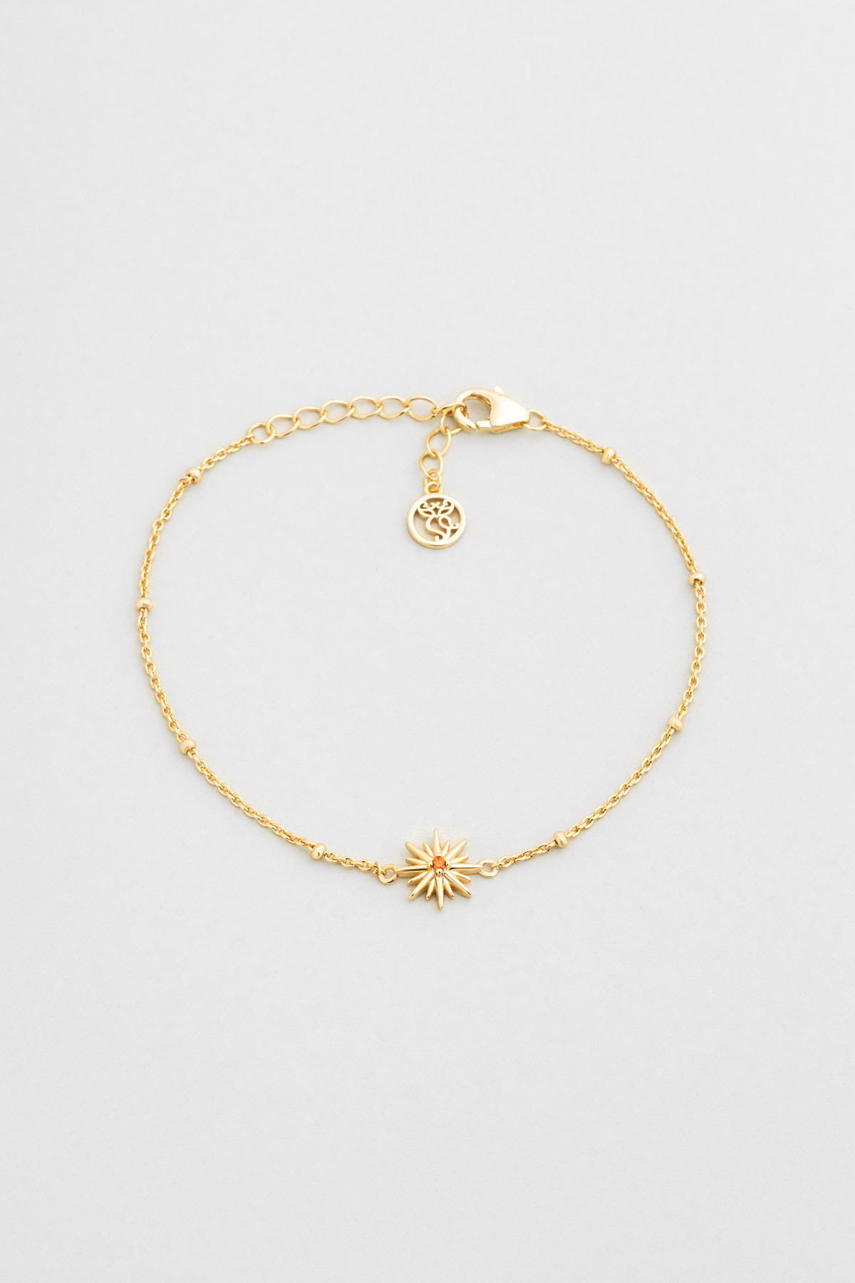 So CHIC... Aşk Yıldızı 18 Ayar Sarı Altın Kaplama 19 Cm Gümüş Yıldız Bileklik