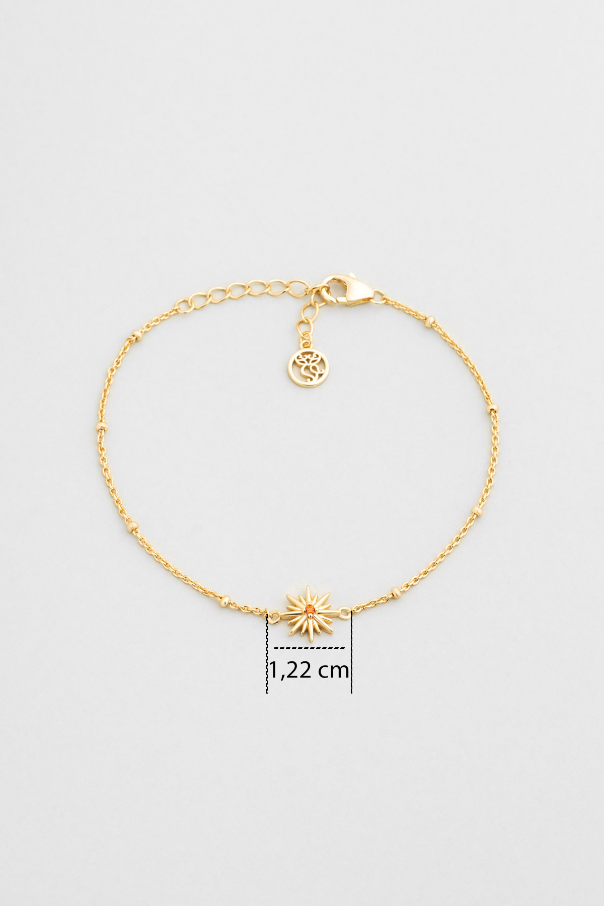 So CHIC... Aşk Yıldızı 18 Ayar Sarı Altın Kaplama 19 Cm Gümüş Yıldız Bileklik - Görsel 3