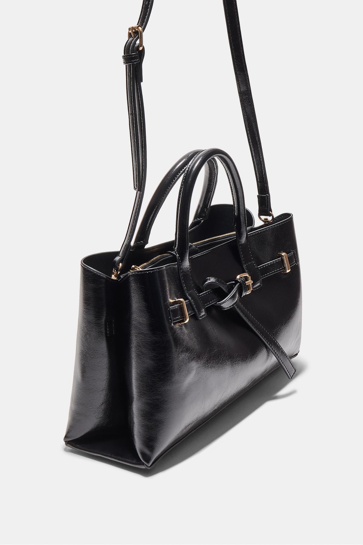 Stradivarius Kemerli tote çanta - Görsel 3