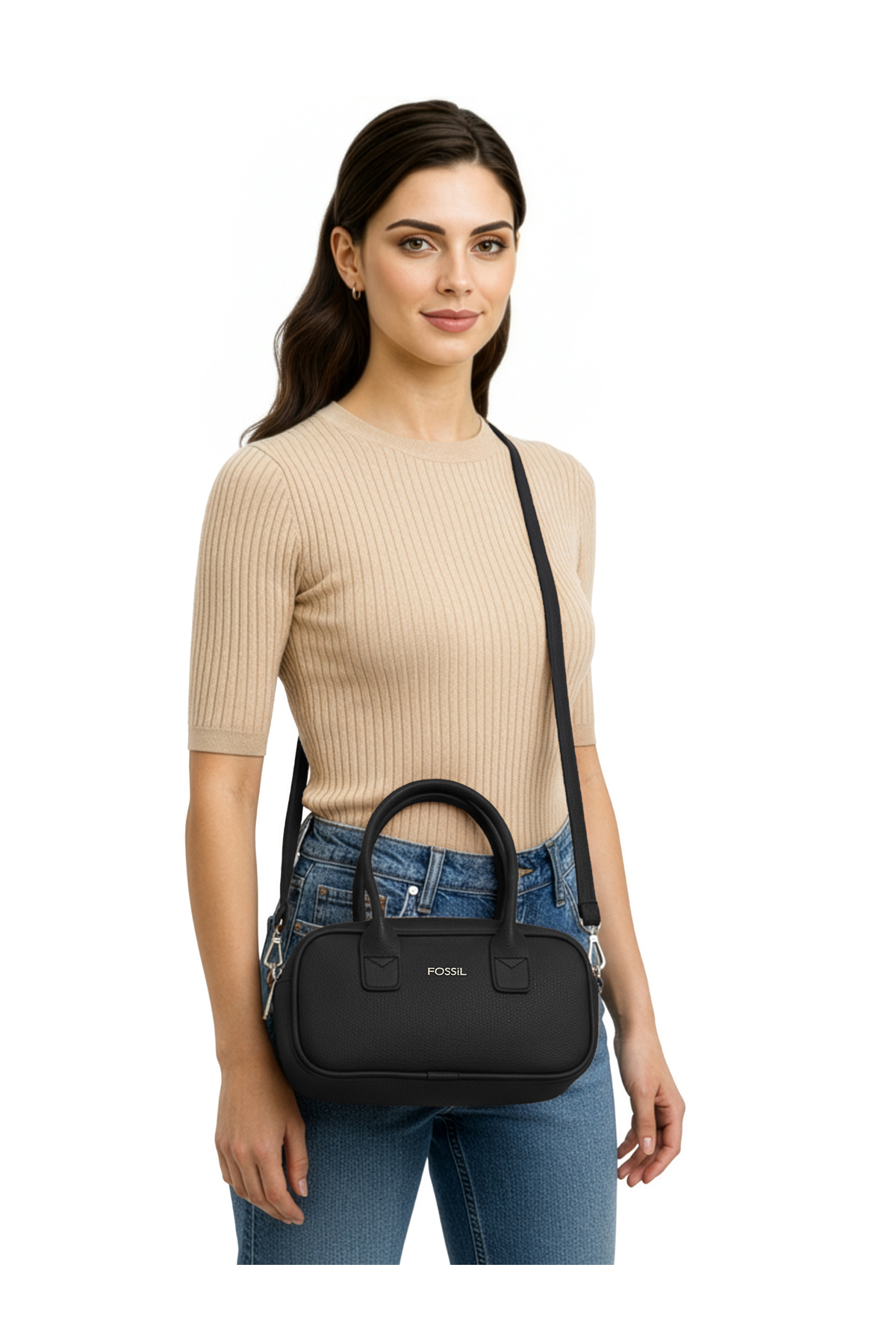 Fossil Siyah Kadın El Ve Omuz Çapraz Çanta 05FO25K5076