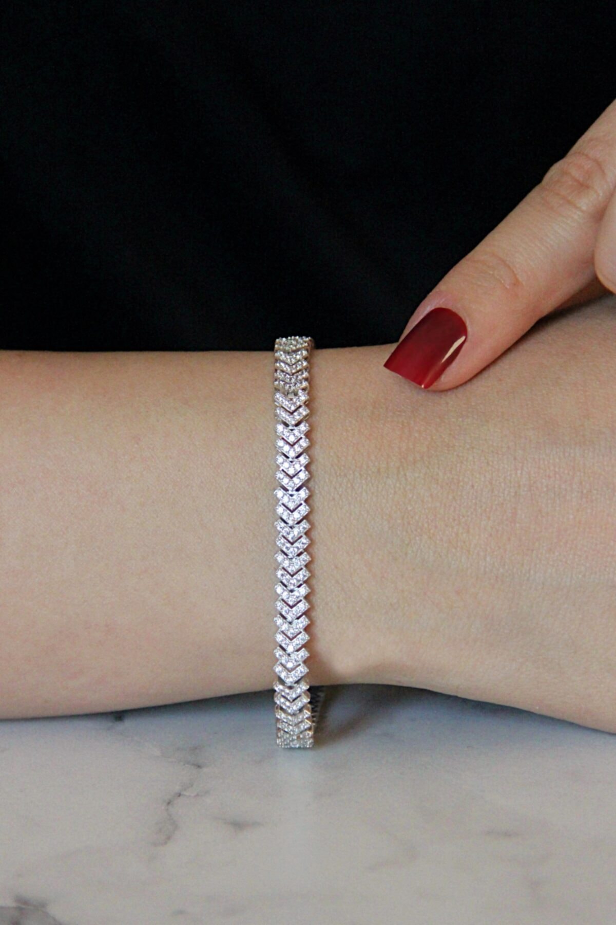 Argentum Concept 925 Ayar Gümüş V Çavuş Model Su Yolu Bileklik - 45084002