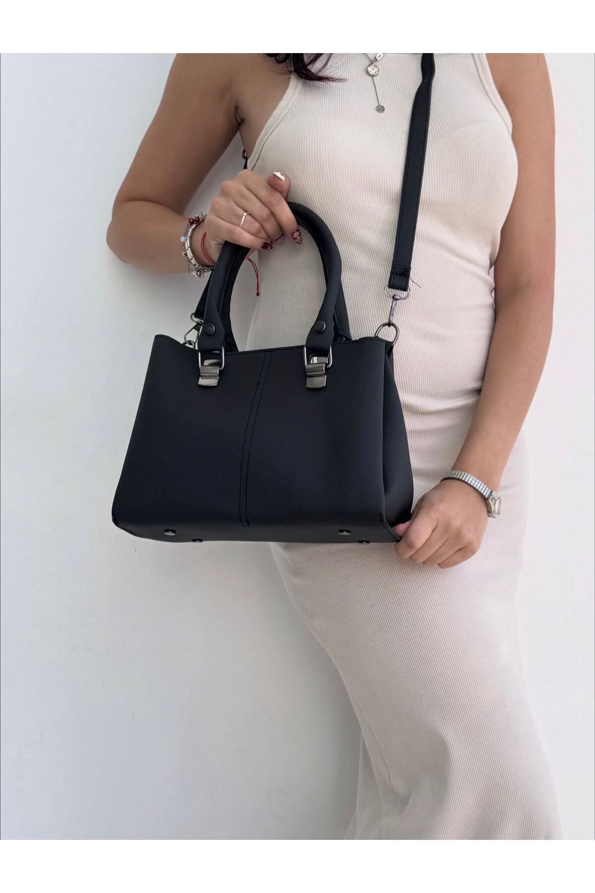 Rivina Kadın 3 Bölmeli Kadın Omuz & El Çantası - Görsel 3