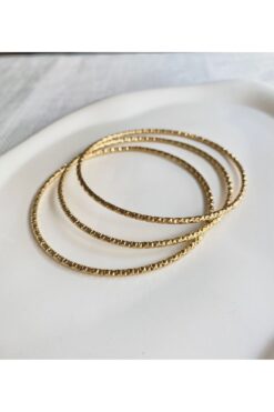 DEMOKAN Kadın Çelik Bileklik Tırtık Ajda Bileklik