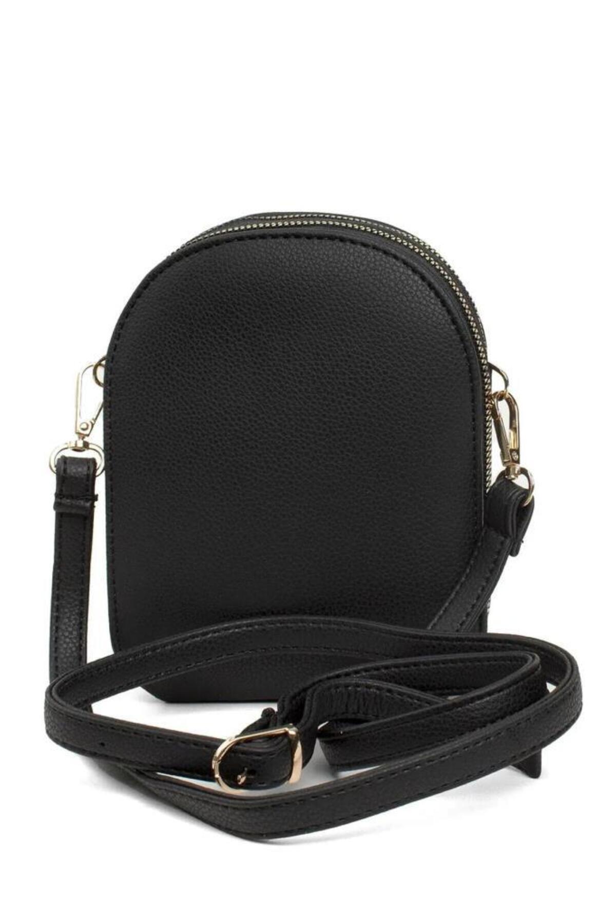 Armine 384 Siyah Kadın Çok Gözlü Çapraz Askılı Omuz Çantası - Görsel 3