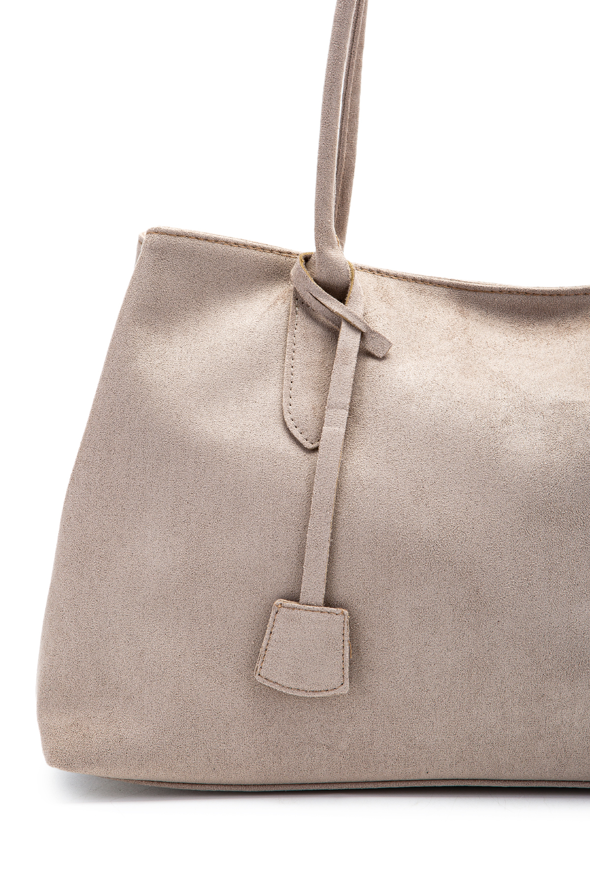 minebag Süet Mıknatıs Kapama Diaz Kol Çanta Bej - Görsel 2