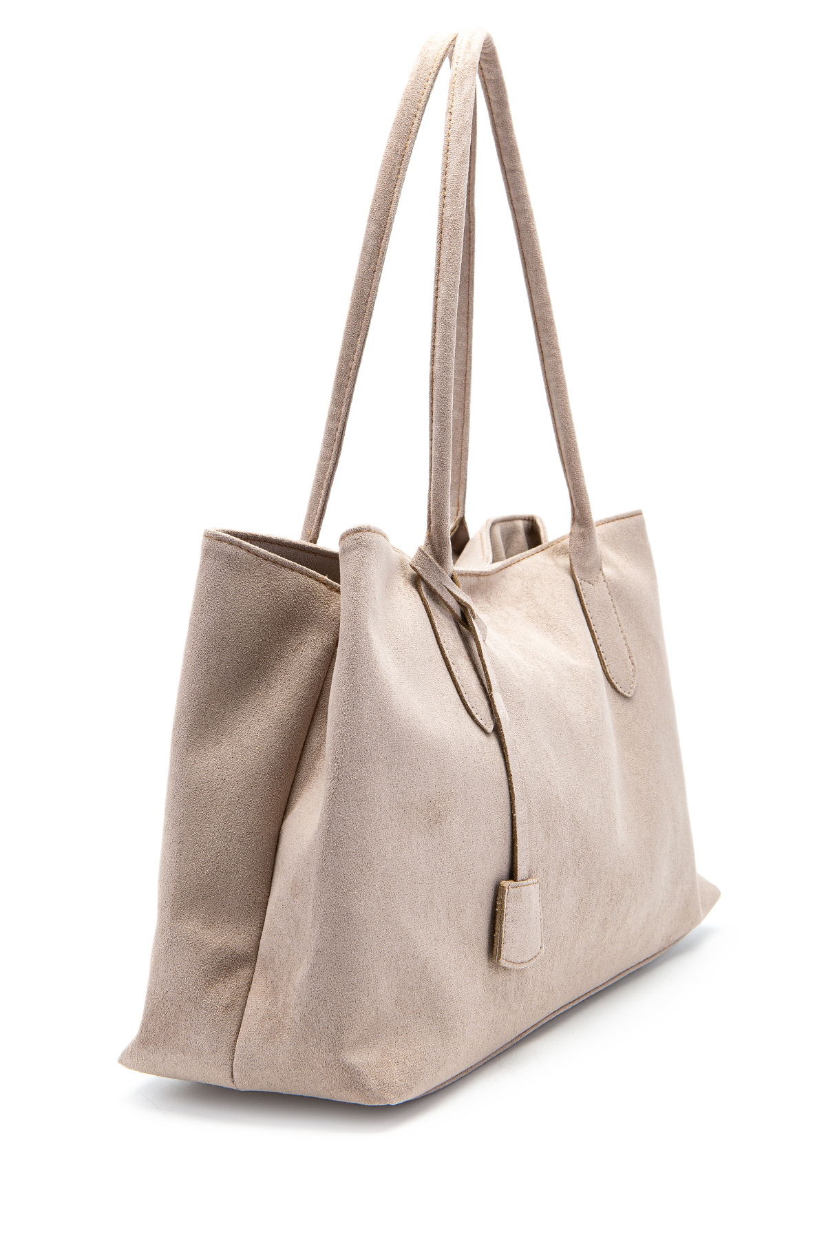 minebag Süet Mıknatıs Kapama Diaz Kol Çanta Bej - Görsel 3