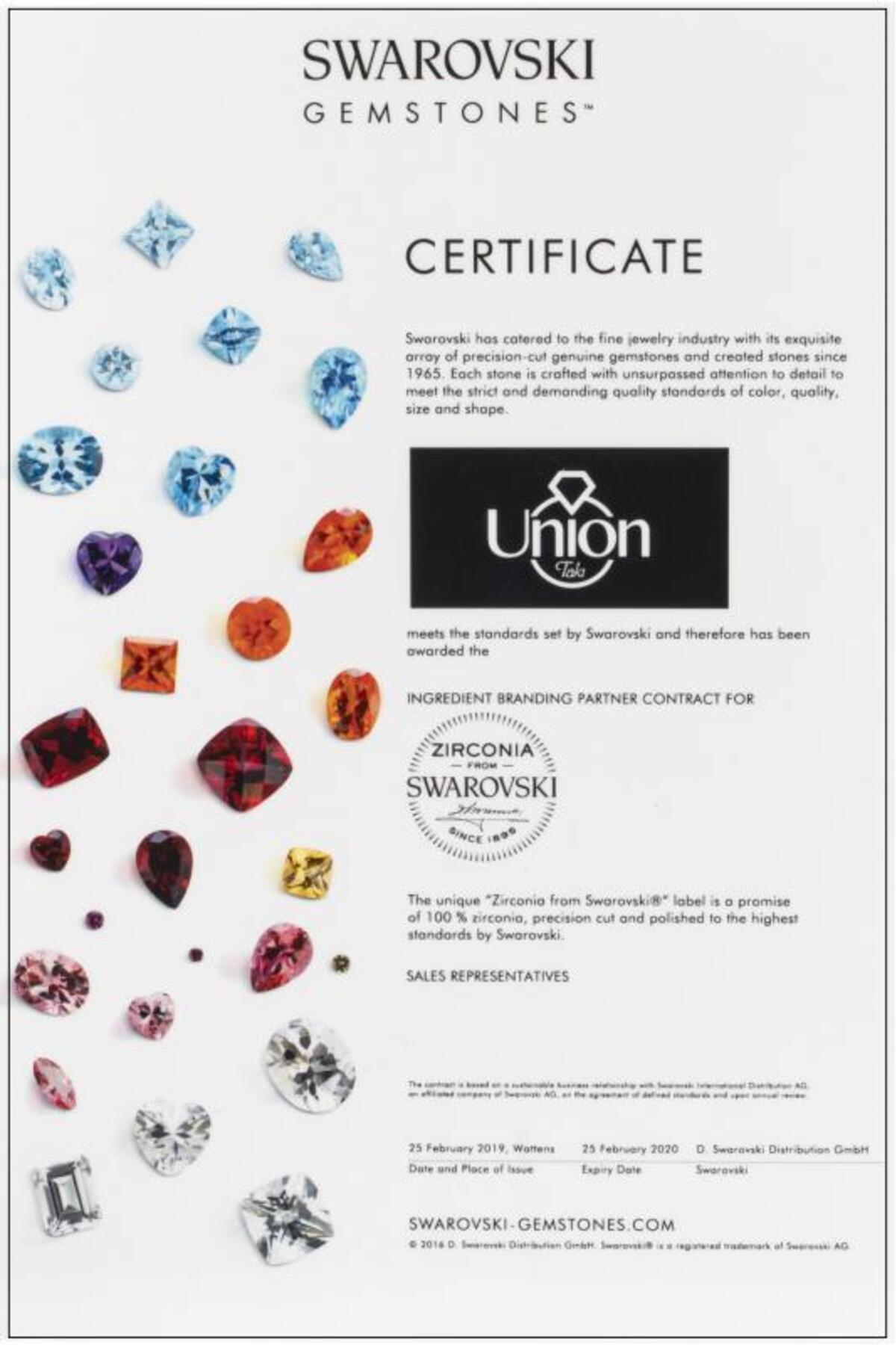 Swarovski Union Zirconia Kadın Kalp Kalbe Gümüş Kolye - Görsel 3