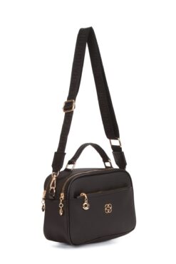 Eliza Kadın Kumaş Uzun Askılı El ve Omuz Çantası – Siyah