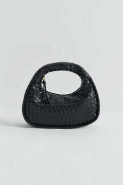 Suud Collection Siyah Joli Mini Deri Çanta