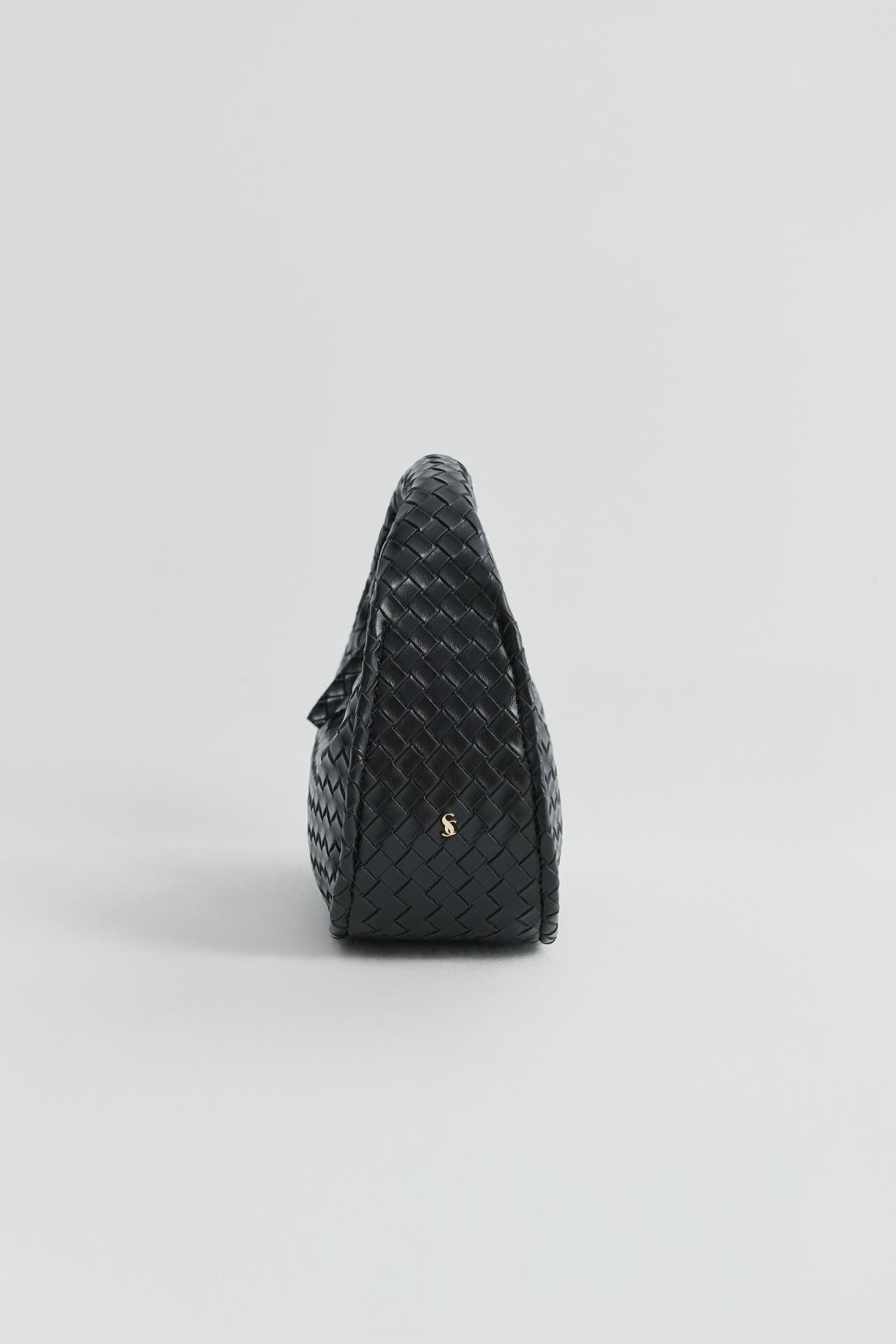 Suud Collection Siyah Joli Mini Deri Çanta - Görsel 2