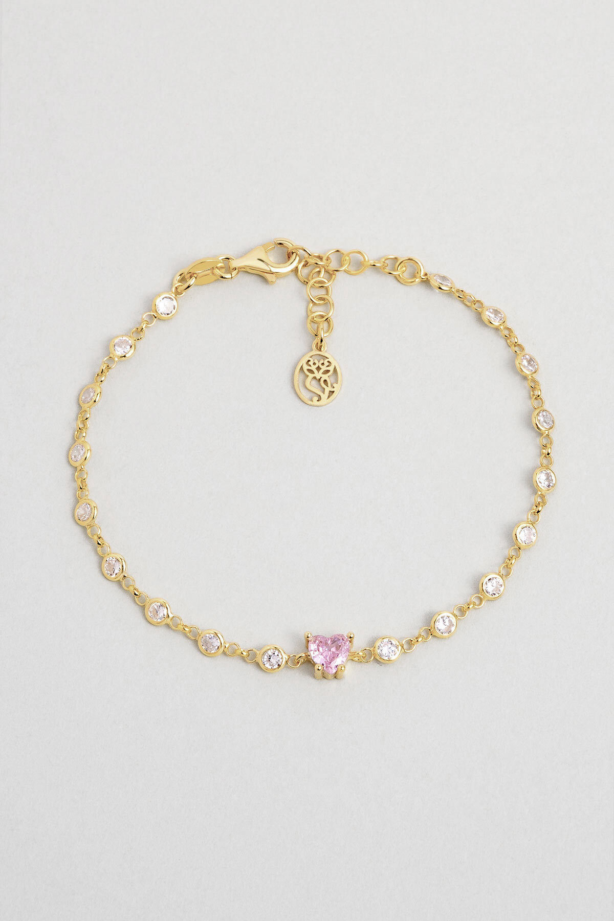 So CHIC... Aşk Yolu 18 Ayar Sarı Altın Kaplama 19 Cm Gümüş Bileklik