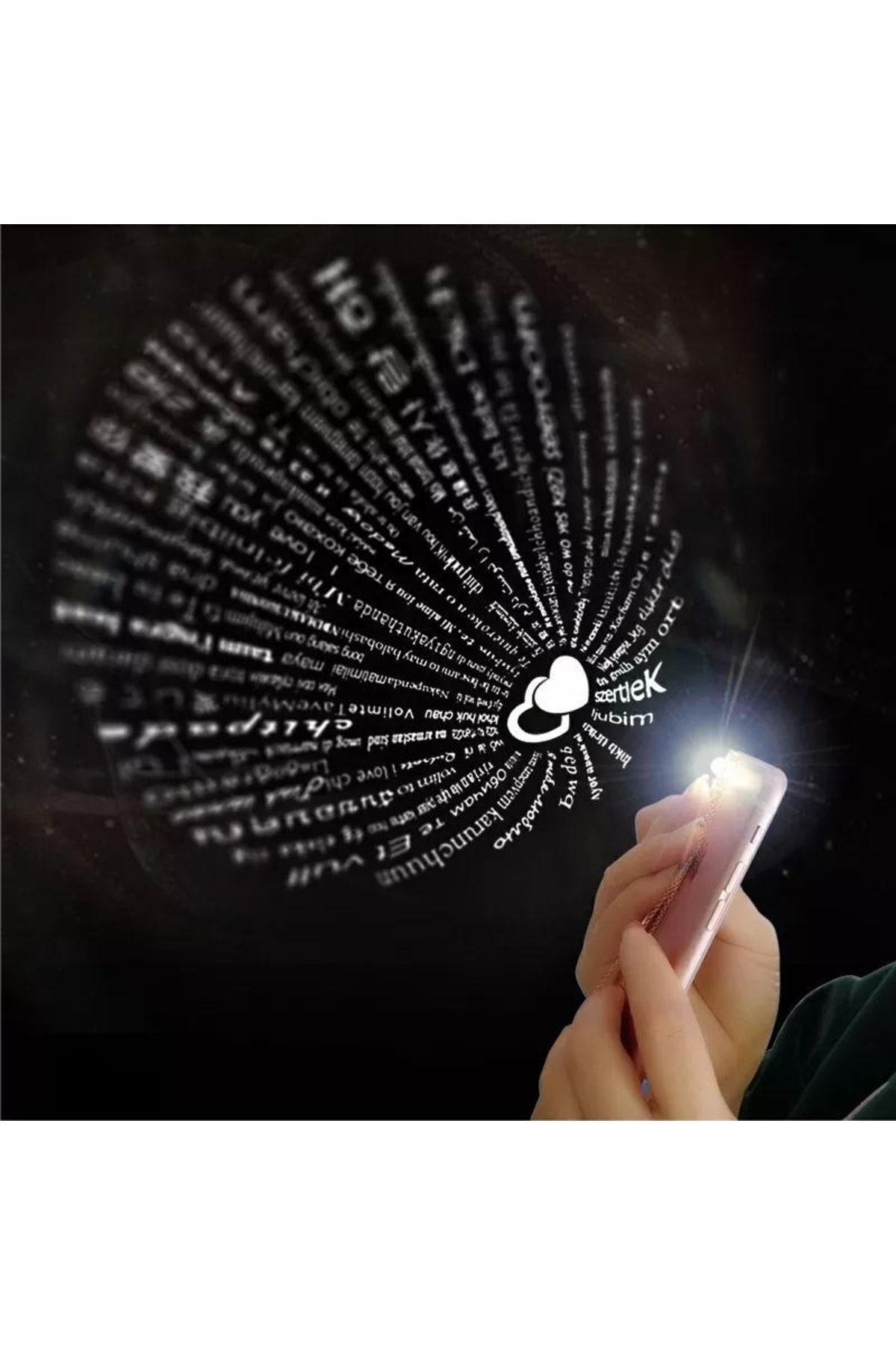 OSMANLI GÜMÜŞ Kadın Gümüş Kolye - 100 Dilde Seni Seviyorum Yazılı Gümüş Kolye Rose Altın Kaplama - Görsel 3