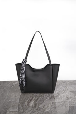 Mojeva LUMİ Kadın Fularlı Fermuarlı Mıknatıs Kapamalı Shopper El ve Omuz Çantası