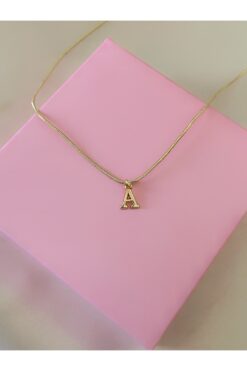 Asia by Leuvoié Altın Kaplama Minimal A Harfli Kolye
