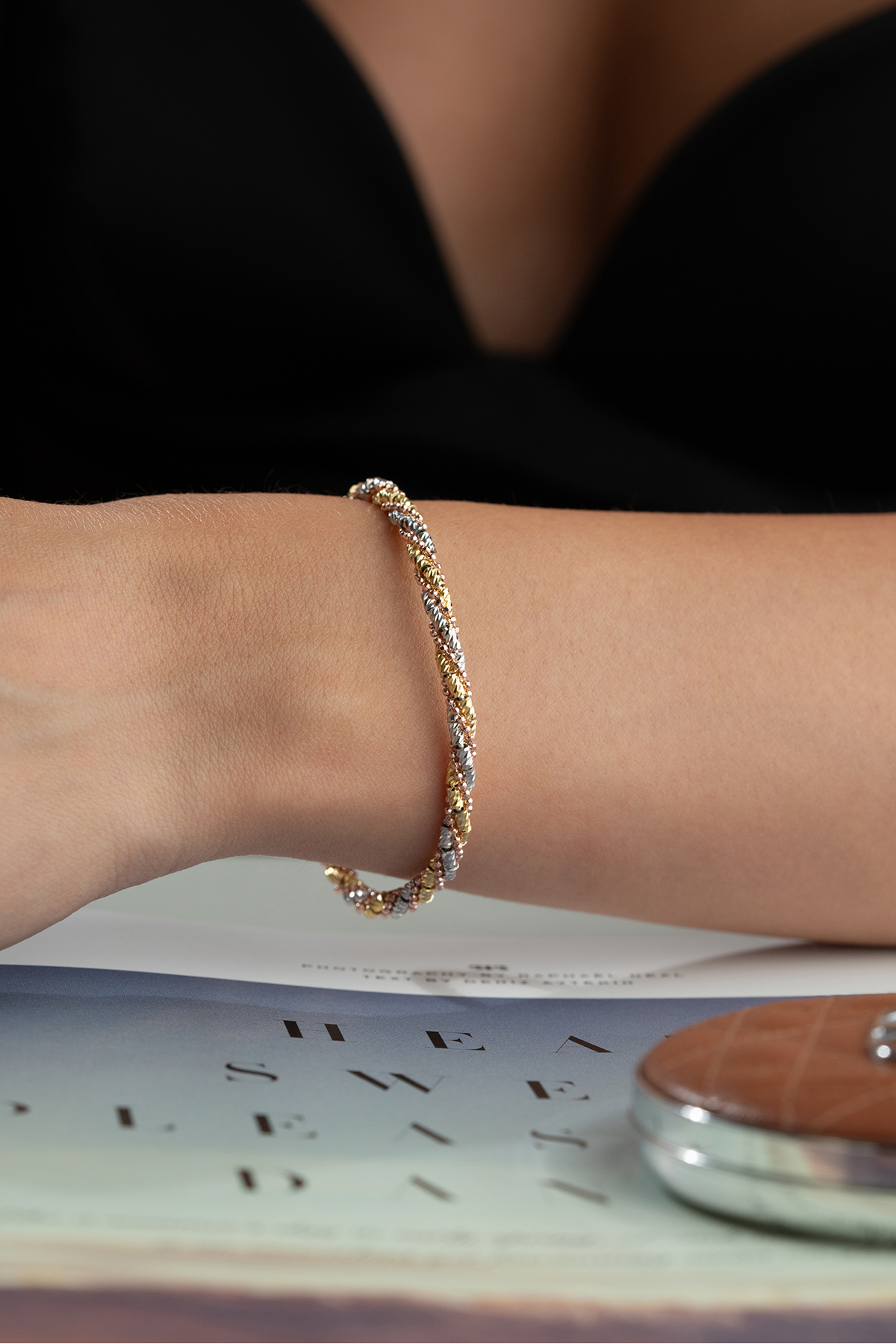 Silvano Jewelry 925 Ayar Gümüş Dorika Model Renkli Kelepçe - Görsel 3