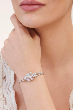 Altınbaş Gümüş Kare Bileklik