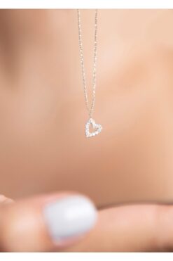 Elika Silver Kadın Kalp Model 925 Ayar Gümüş Kolye