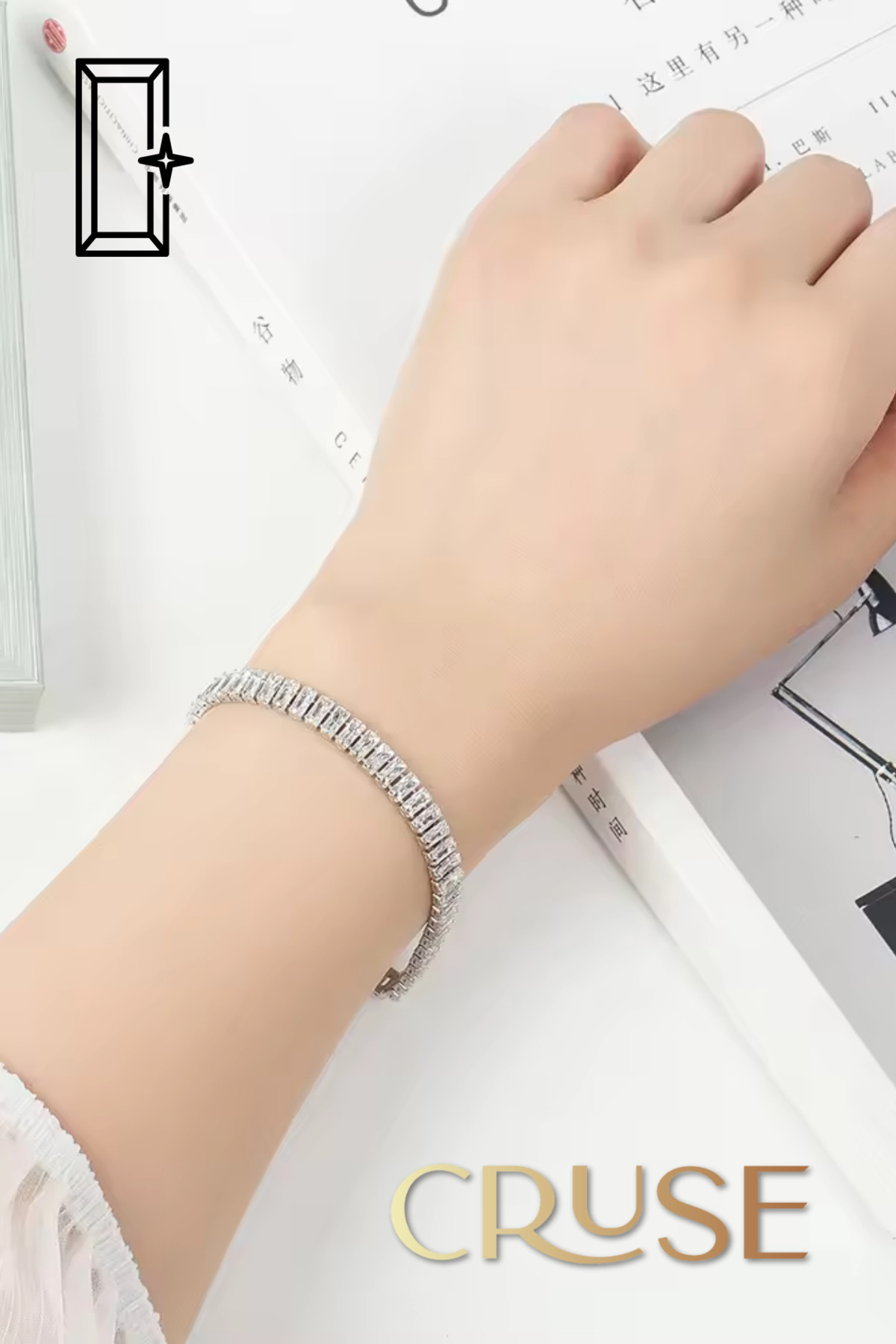 Cruse Crystal Baget Taşlı Éternelle™ Su Yolu Bileklik Özel Seri Hediyeli - Görsel 3