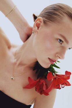 DeFacto Reis x 14 Ayar Altın Kaplama Sole Mare Kadın Nazar Göz Temalı Gold Kolye Küpe Seti F3953AXNS